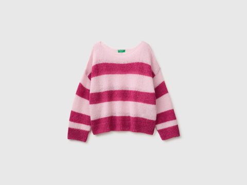 Camisola em mistura de mohair às riscas bicolor boxy fit - ucb_image_FS