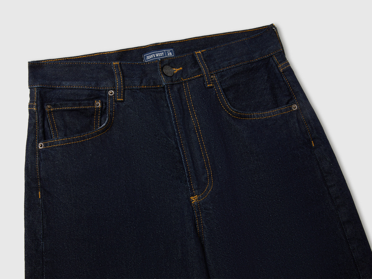 Jeans cropped com dobra lavagem rinse - ucb_image_DS1