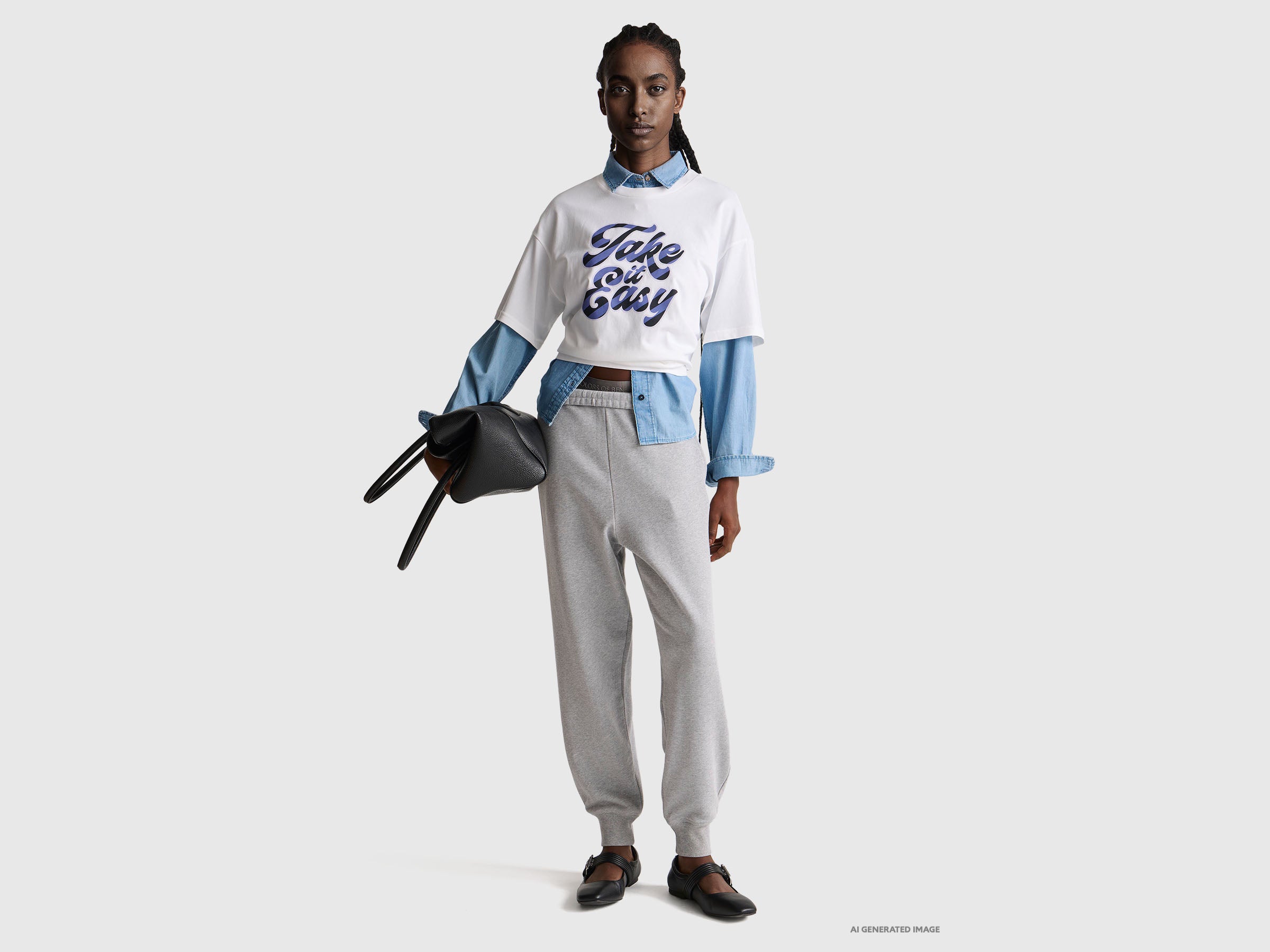 T-shirt com estampa slogan - ucb_image_FY