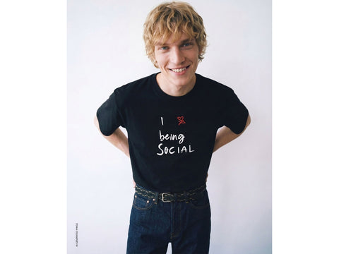 T-shirt com estampa slogan em algodão orgânico - ucb_image_F