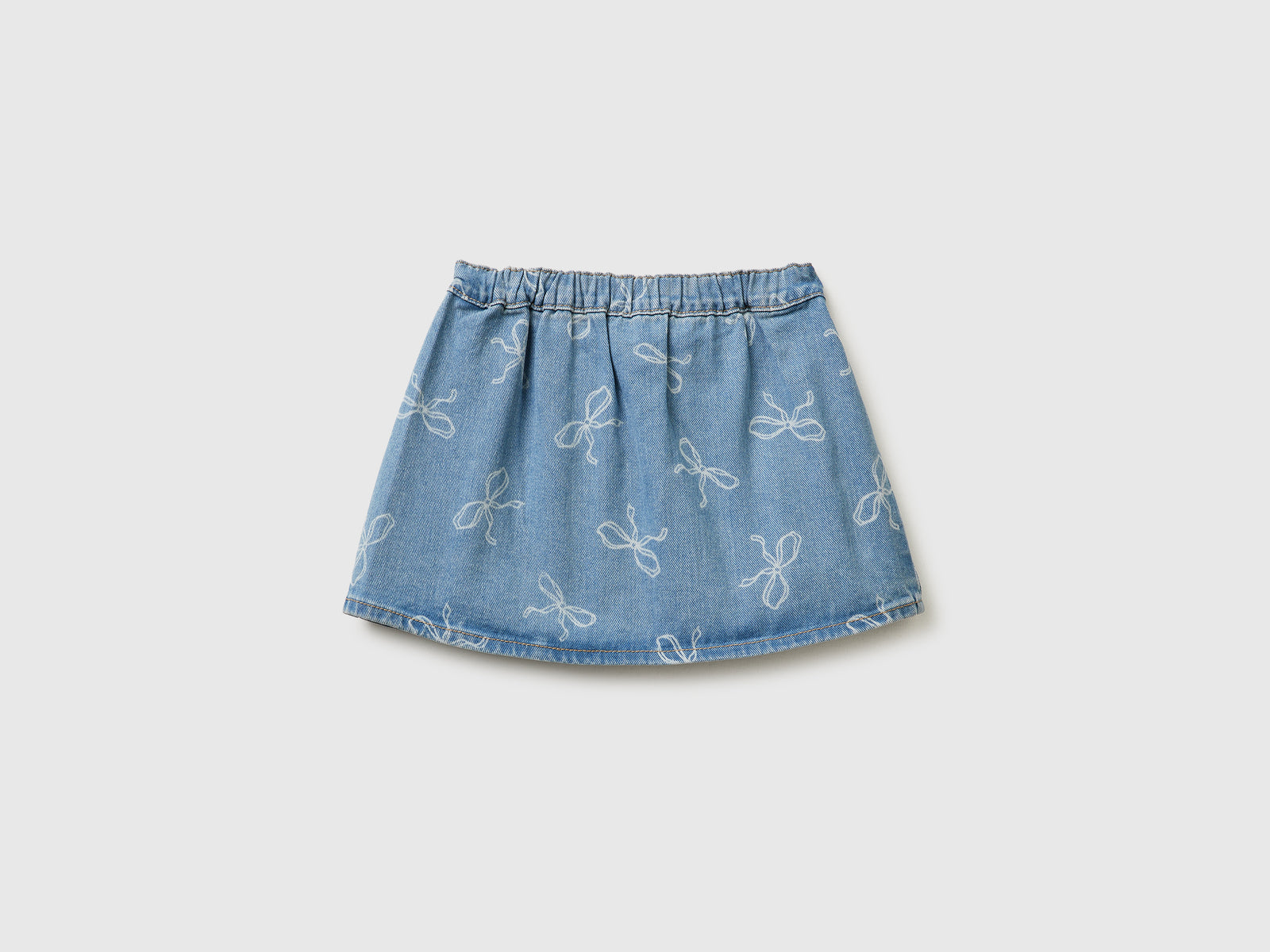 Bow print denim skirt - ucb_image_BS