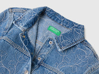 Embroidered denim crop jacket - ucb_image_DS1