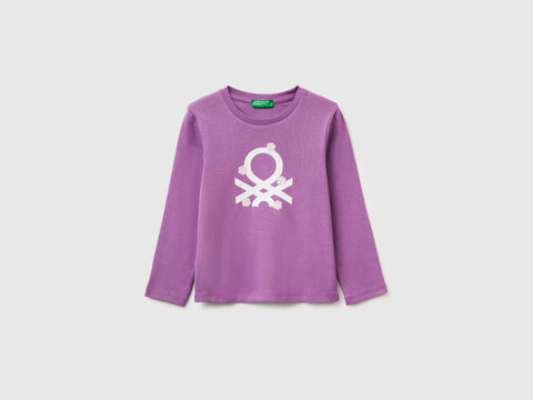 T-shirt com logótipo glitter em algodão orgânico - ucb_image_FS