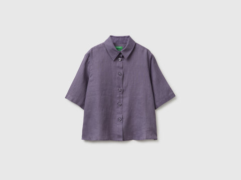 Short shirt in pure linen - ucb_image_FS
