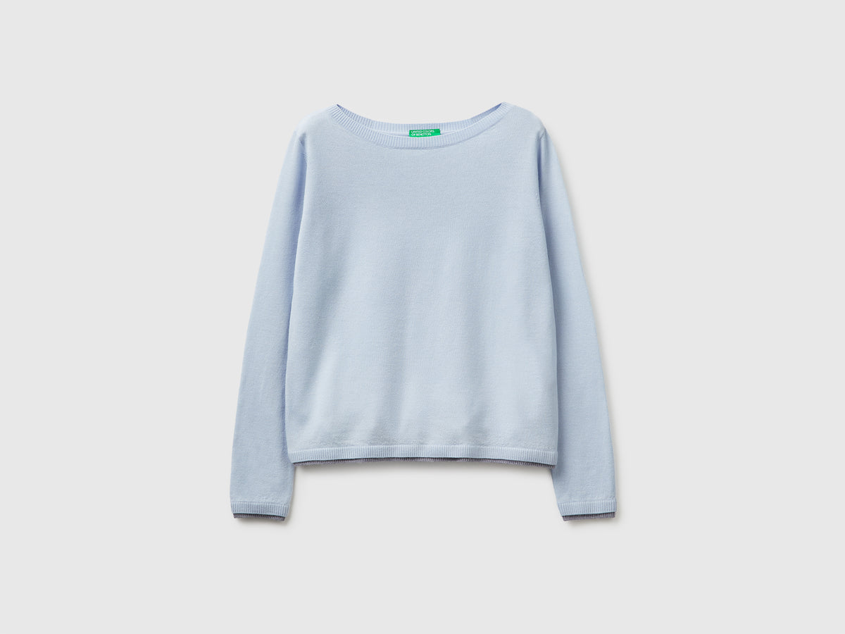 100% Merino wool boat neck sweater - ucb_image_FS