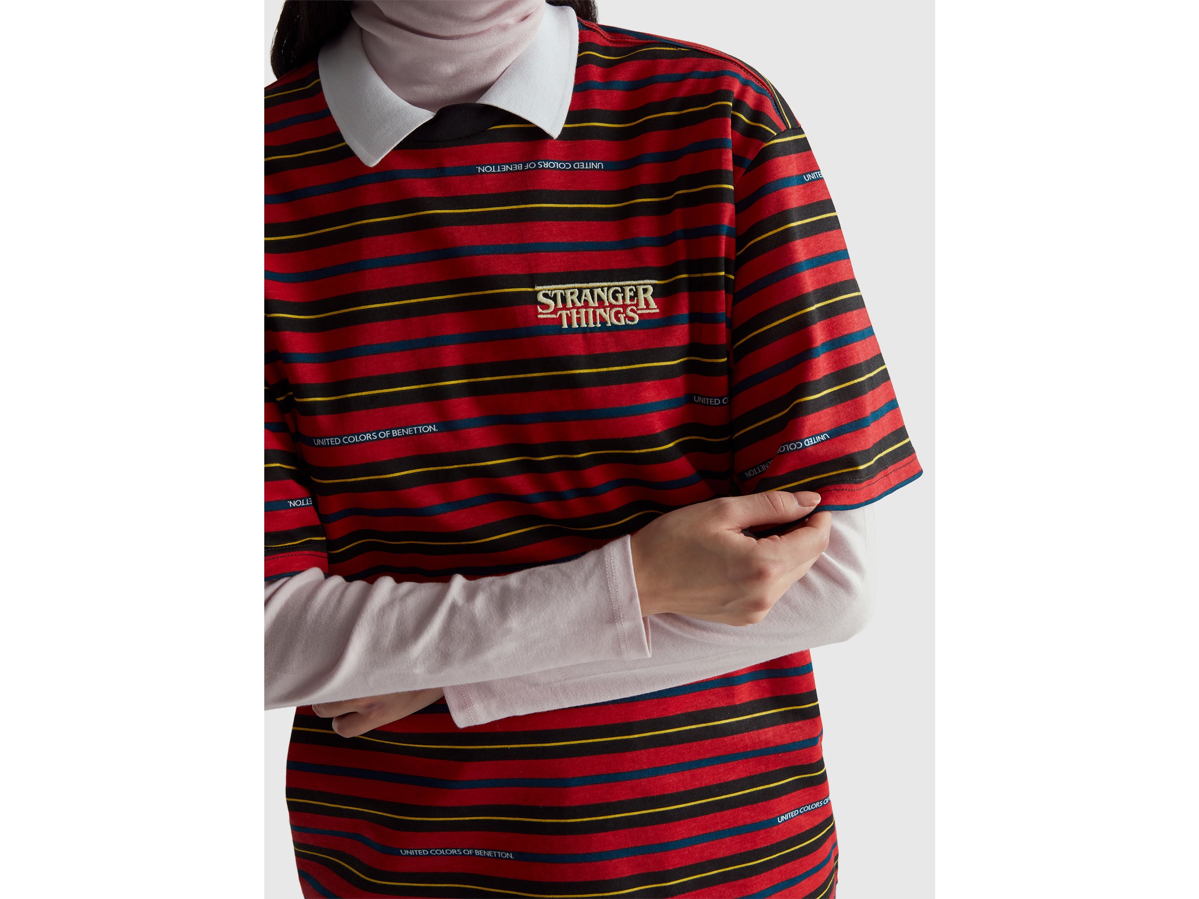 T-shirt às riscas Stranger Things - ucb_image_FY