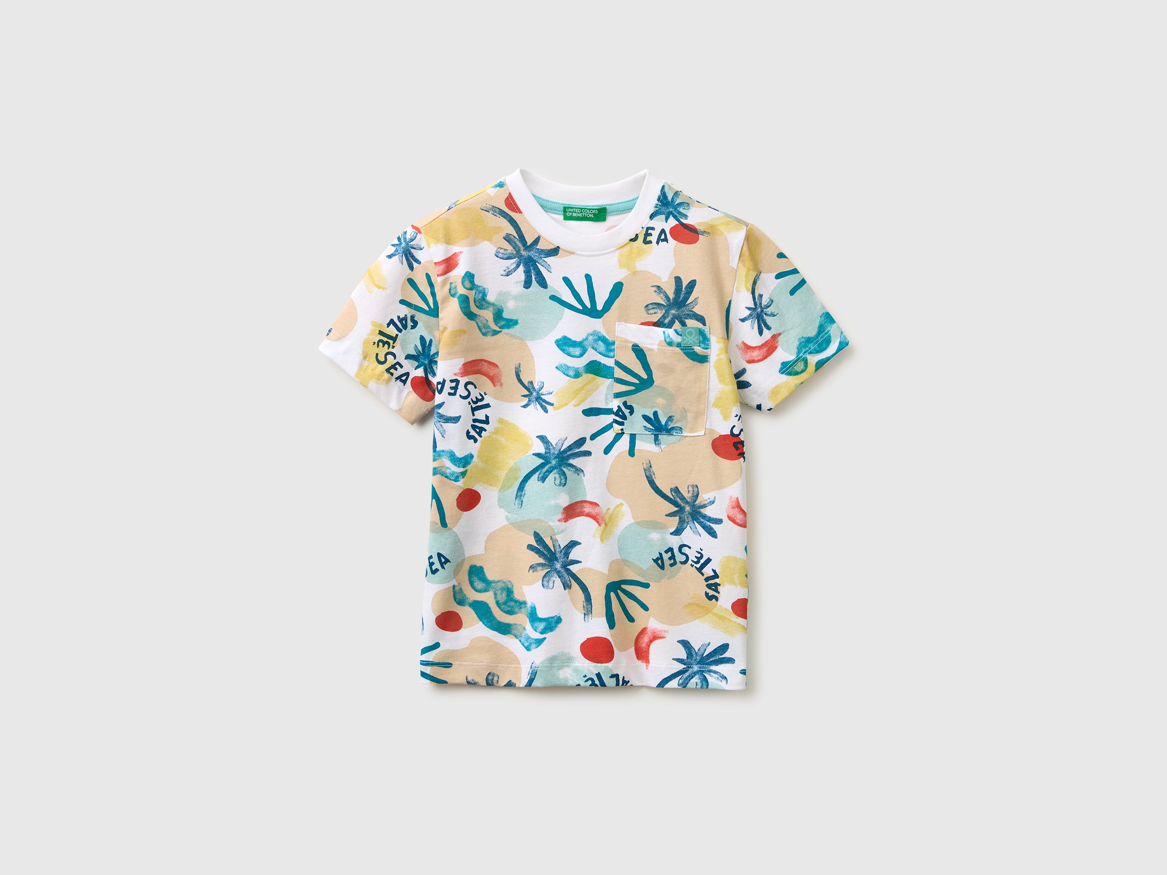 T-shirt with tropical print - ucb_image_FS
