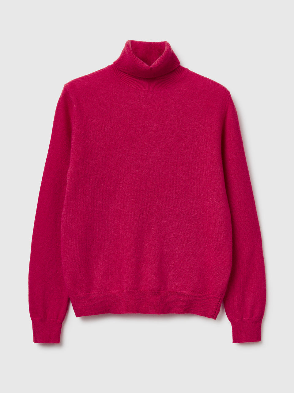 Camisola de gola alta fúcsia em pura lã Merino - ucb_image_FS