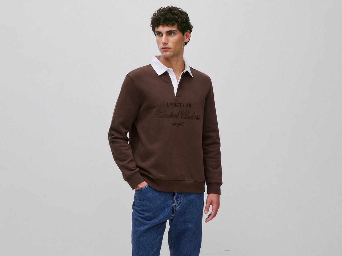 Polo em felpo com bordado 100% algodão - ucb_image_F