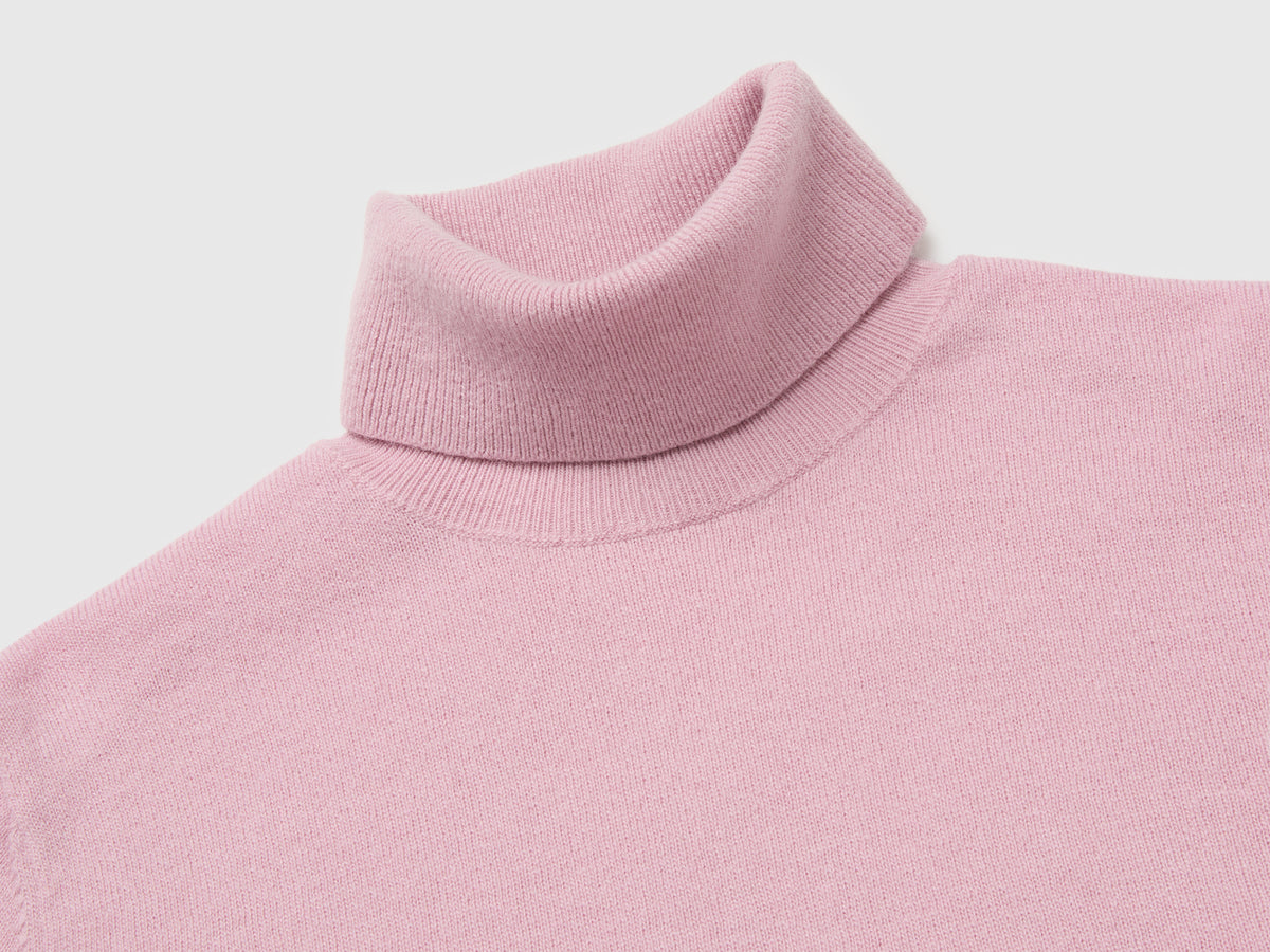 Camisola de gola alta lilás em pura lã Merino - ucb_image_DS1