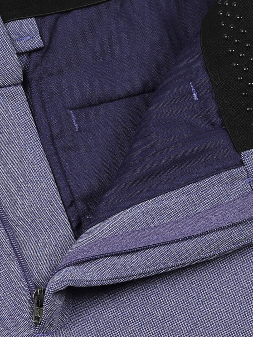 Polyester and Viscose Slim Fit Trousers image number null