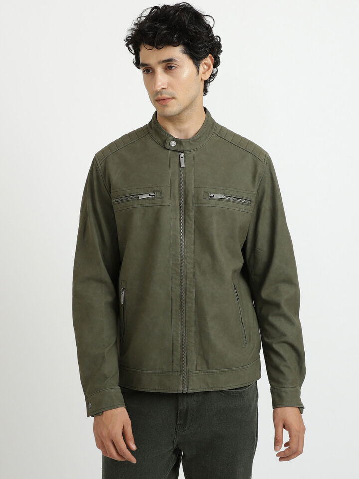 PU BIKER STYLE JACKET