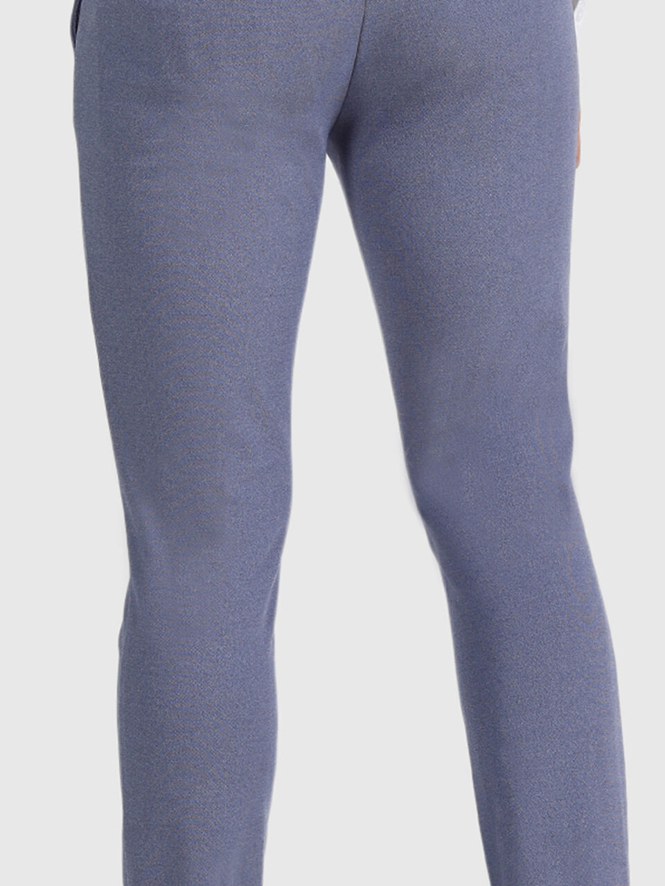 Polyester and Viscose Slim Fit Trousers image number null