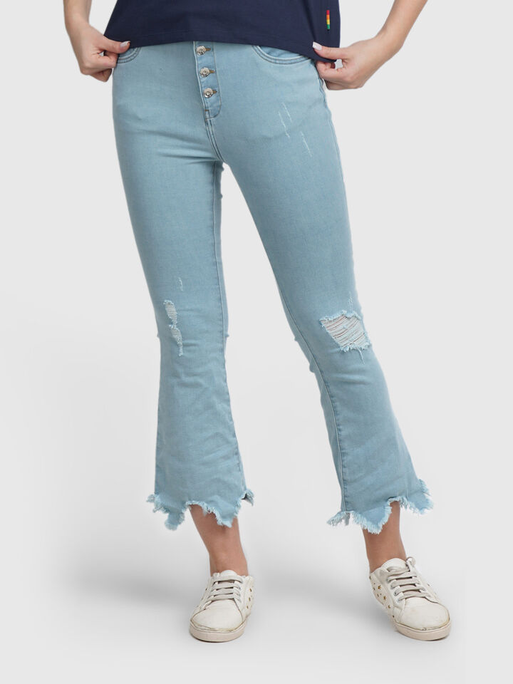 Bootcut With Damaging  And Fraying