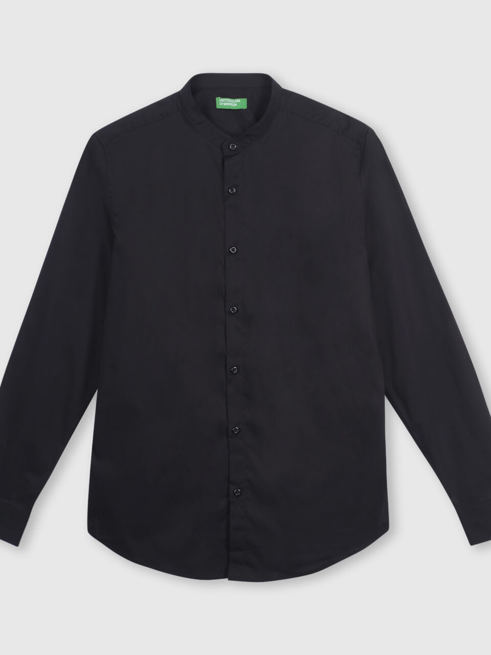 Stretchable Poplin Shirt with Regular Collar image number null