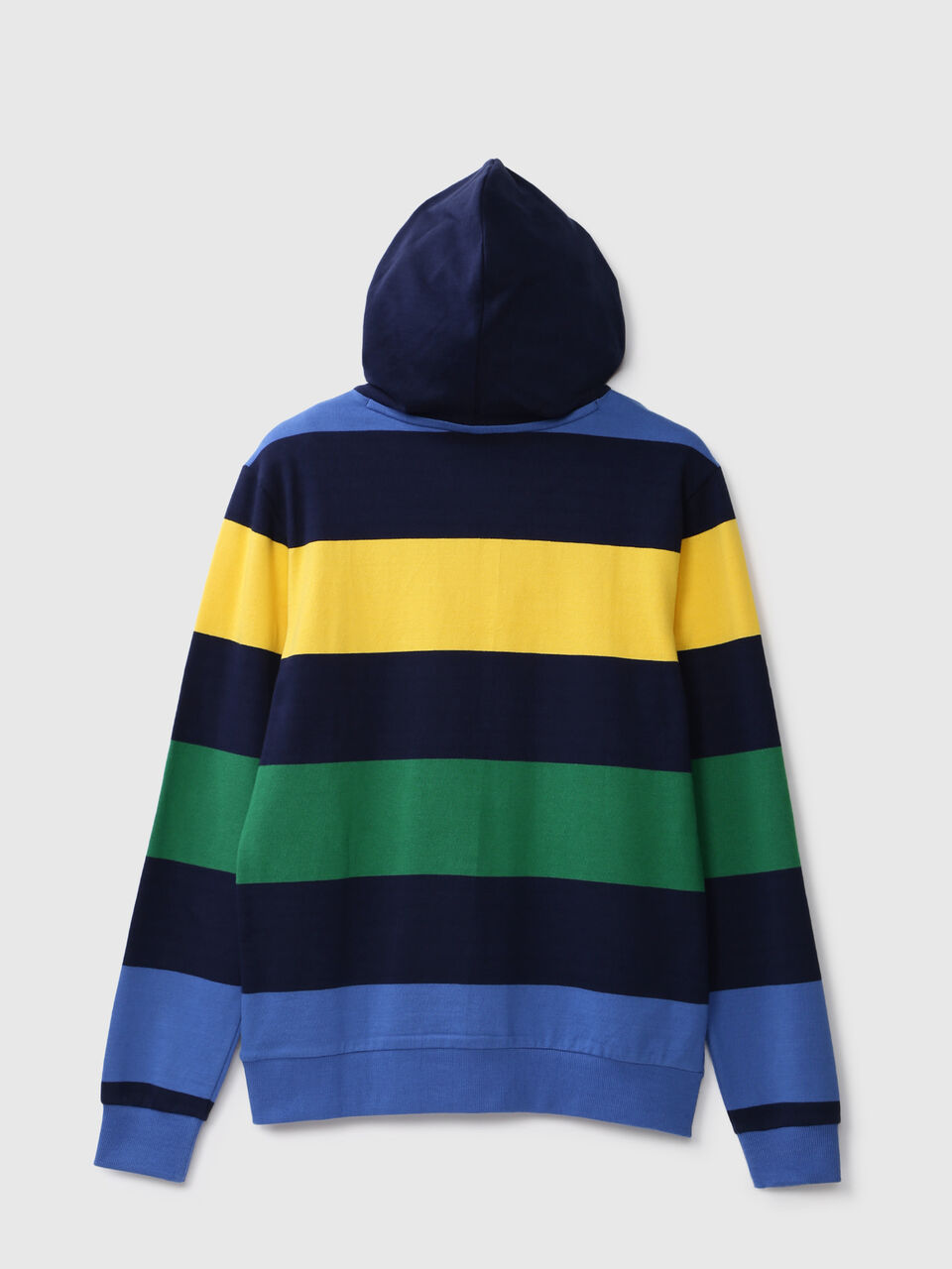 MULTI COLOR ENGINEERED STRIPED HOODIE image number null