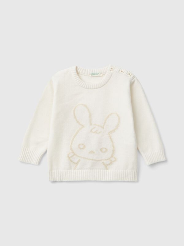 Pull avec lapin incrusté Naissancede