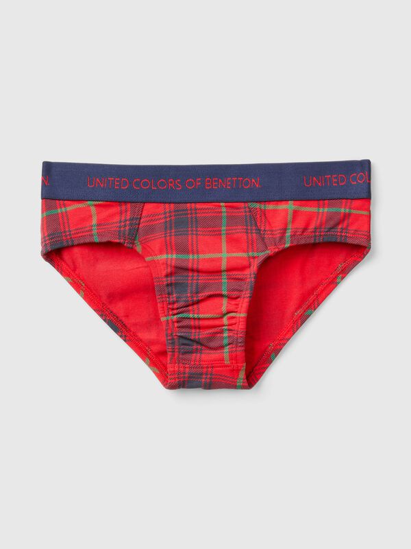 Tartan check briefs Junior Boy