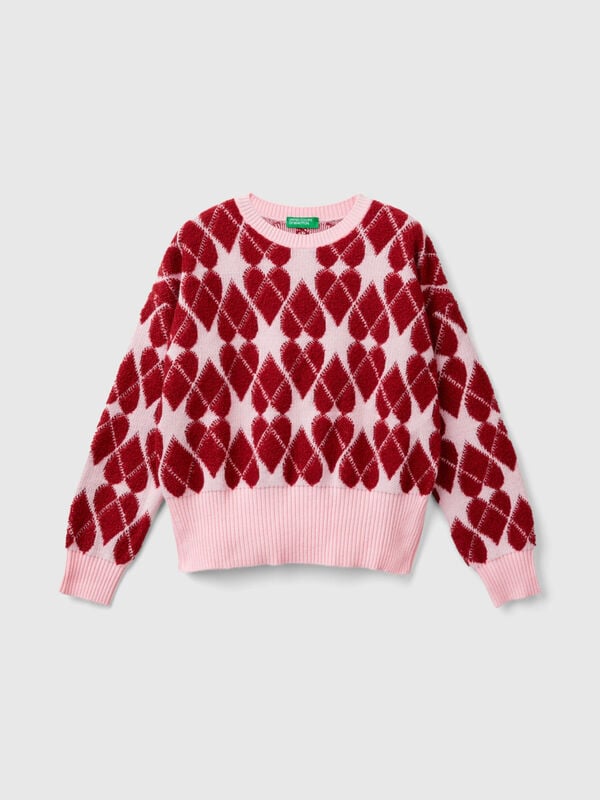 Jacquard heart sweater Junior Girl