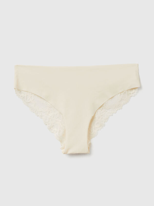 Maillot de bain brésilien extensible avec dentelle Femme