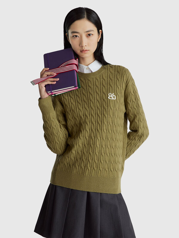 Pull à torsades Femme