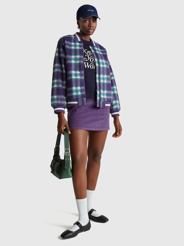 Minijupe en velours Femme