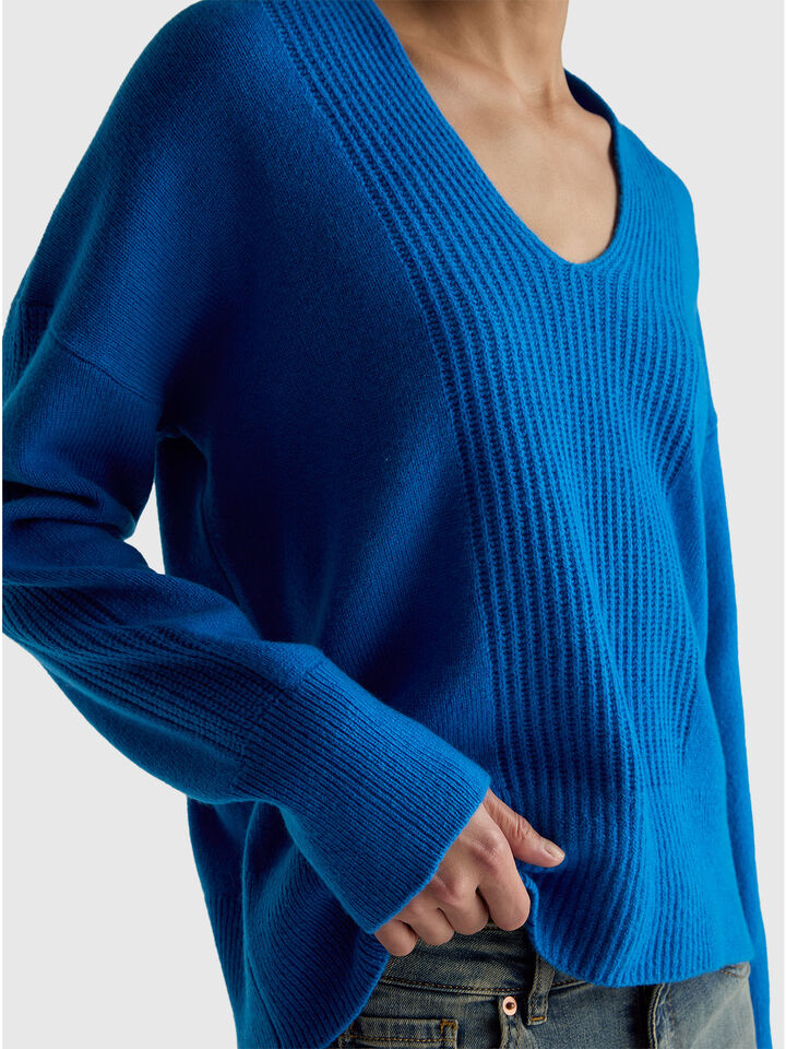 V NECK SWEATER L/S Femme