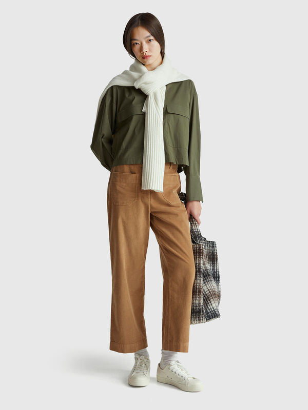 Pantalon droit en velours Femme