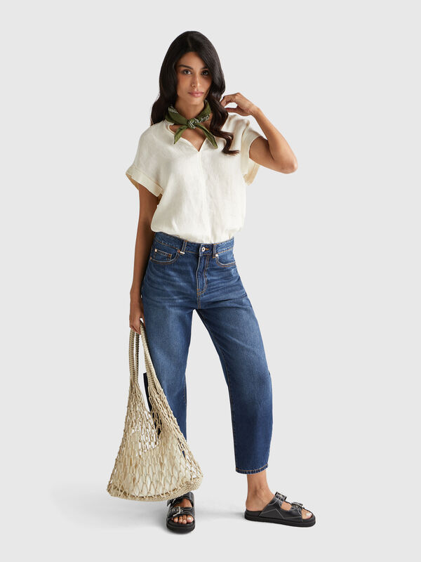 chemisier col V Femme