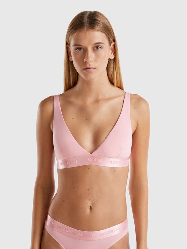 Soutien-gorge triangle en coton bio stretch Femme