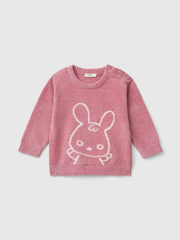 Pull avec lapin incrusté Naissancede