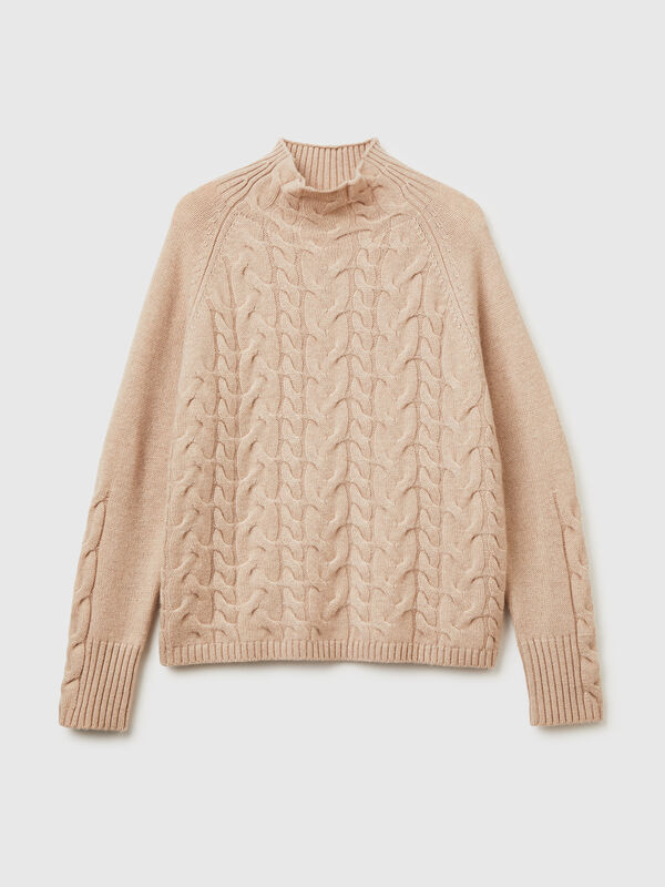 Pull &agrave; col roul&eacute; en pur cachemire Femme