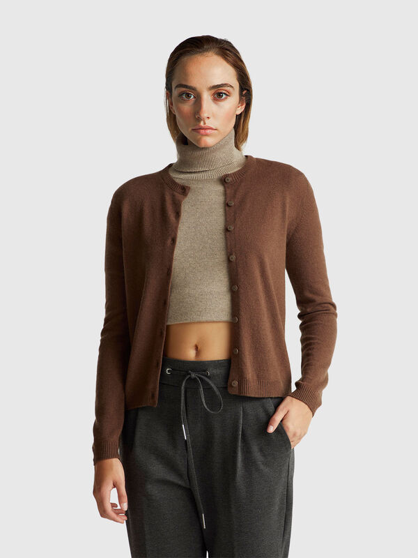 Cardigan en mélange de laine et de cachemire Femme