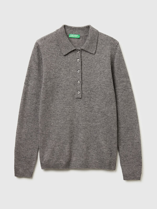 Cashmere blend knit polo Women