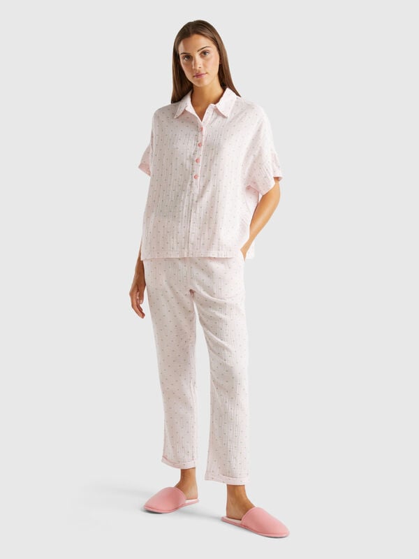 Pyjama à motif cœurs Femme