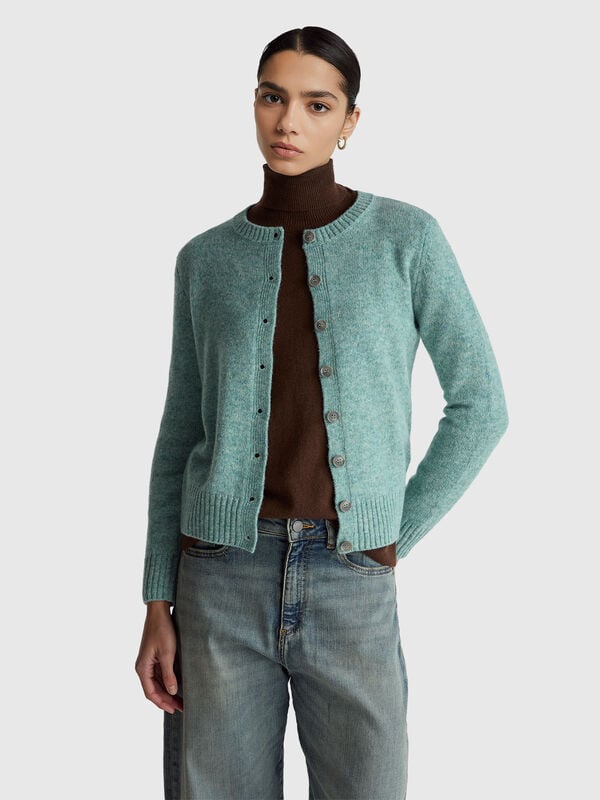 Cardigan en pure laine Shetland Femme