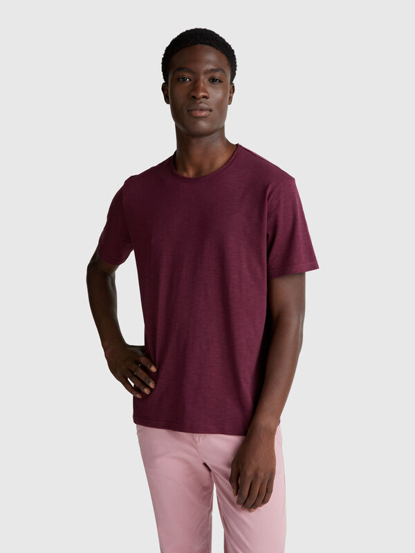 T-shirt en coton flammé Homme