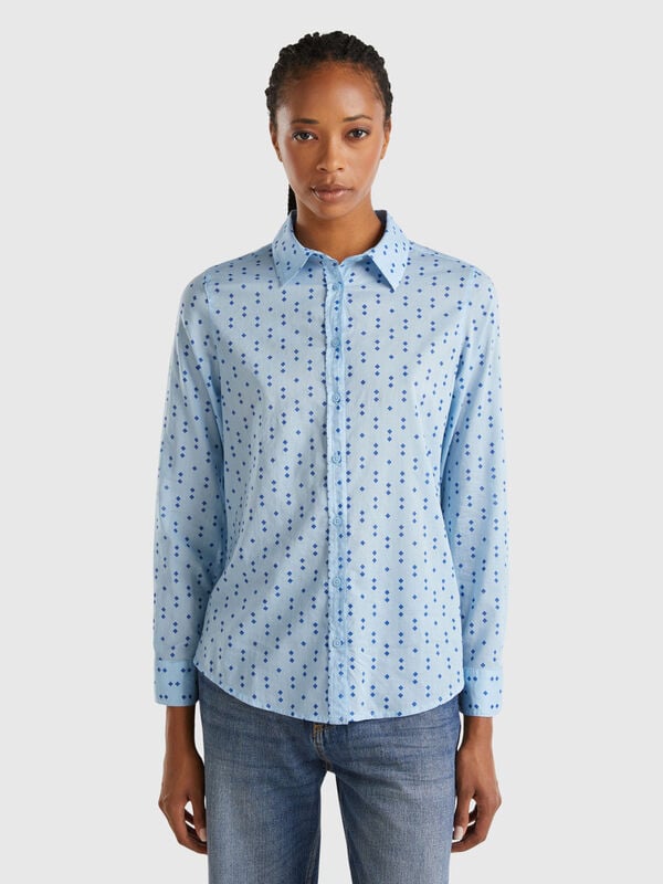 Chemise 100 % coton à motif Femme