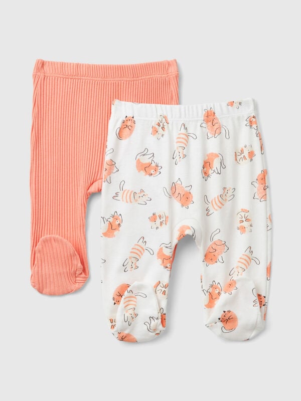 Deux pantalons en coton bio Naissancede