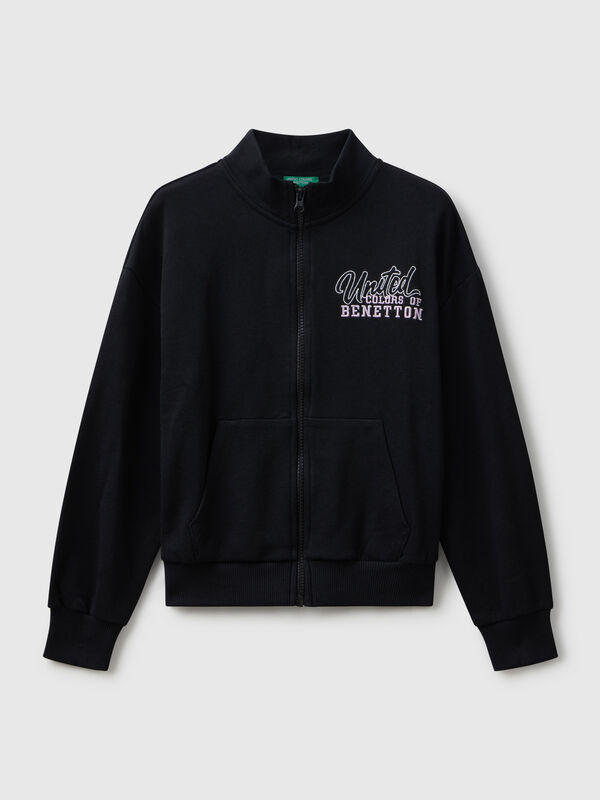 Sweat-shirt zippé avec imprimé Filles