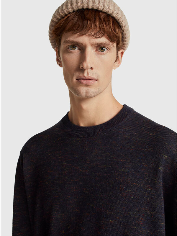 Sweater in wool and linen blend Men