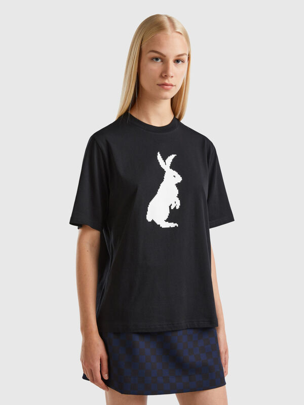 T-shirt avec lapin imprimé
