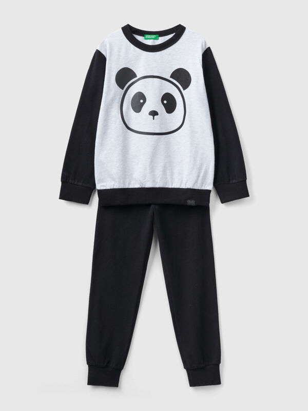 Pyjama chaud à imprimé panda Garçon