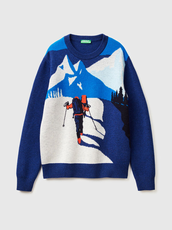 Sweater with ski graphic Men