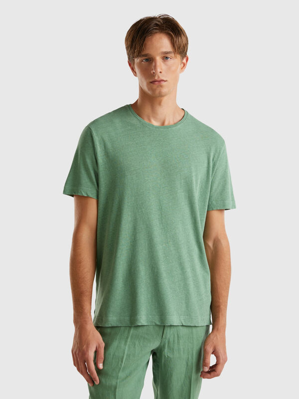 T-shirt in linen blend Men