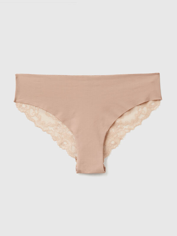 Maillot de bain brésilien extensible avec dentelle Femme