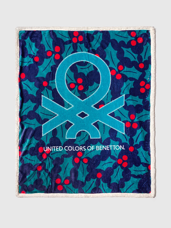 Christmas blanket with holly