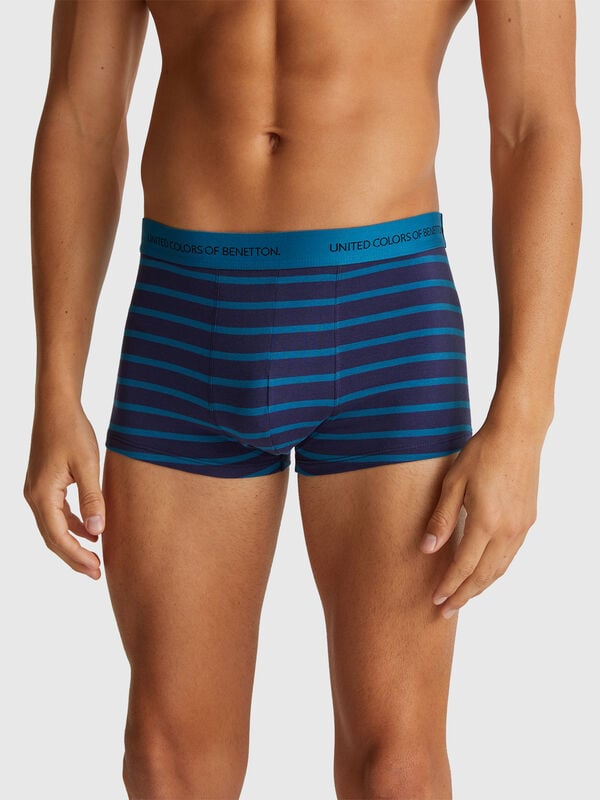 Striped boxers in stretch cotton Men