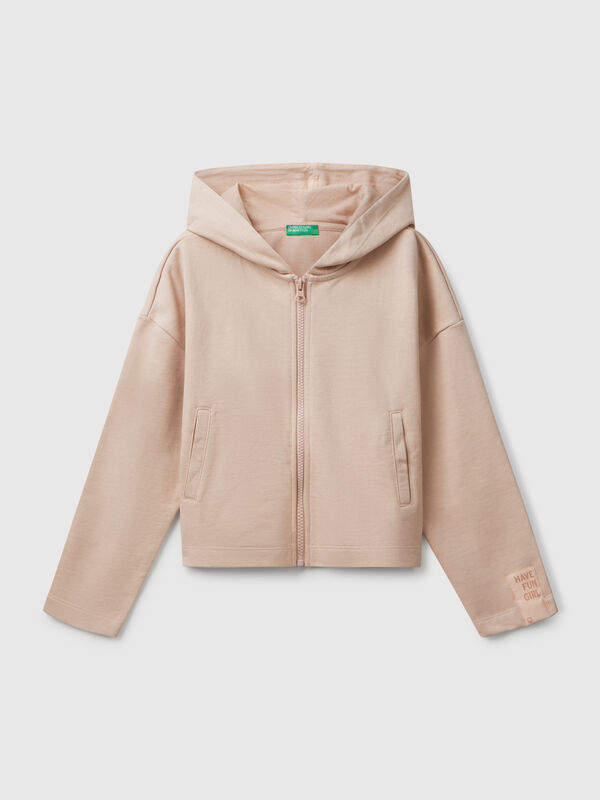 Sweat à capuche zippé Filles