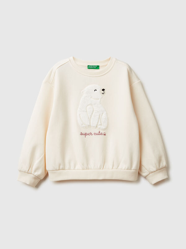 Sweat-shirt avec broderie animalière Filles